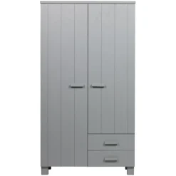 WOOOD Kledingkast Dennis Grijs - 111x202x55 cm