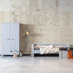 WOOOD Kledingkast Dennis Grijs - 111x202x55 cm