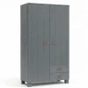 WOOOD Kledingkast Dennis Staalgrijs - 111x202x55 cm