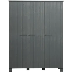 WOOOD Kledingkast Dennis Staalgrijs - 158x202x55 cm