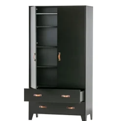 WOOOD Kledingkast Dian Zwart - 94x180x40 cm