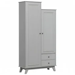 WOOOD Kledingkast Lily Grijs - 98x190x41 cm