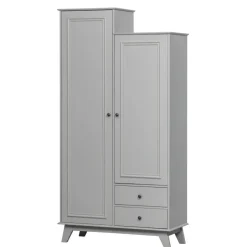 WOOOD Kledingkast Lily Grijs - 98x190x41 cm