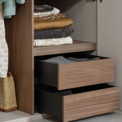 WOOOD Kledingkast Rens Grijs - 110x210x58 cm