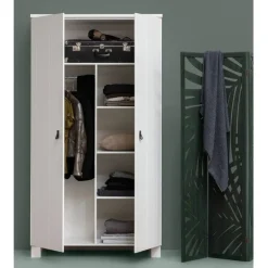 WOOOD Kledingkast Ties Wit - 111x202x55 cm