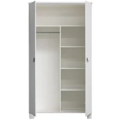 WOOOD Kledingkast Ties Wit - 111x202x55 cm