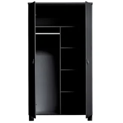 WOOOD Kledingkast Ties Zwart - 111x202x55 cm