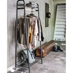 WOOOD Kledingrek Jovi Zwart - 70x167x41 cm