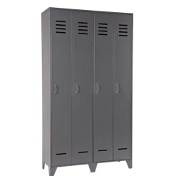 WOOOD Lockerkast Stijn Grijs - 103x187x40 cm