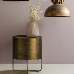 WOOOD Nachtkastje Glossy Goud - 39x48x39 cm