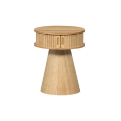 WOOOD Nachtkastje Karri Naturel - Ø 38 cm