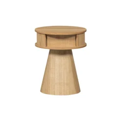 WOOOD Nachtkastje Karri Naturel - Ø 38 cm