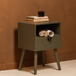 WOOOD Nachtkastje Ozzy Groen - 36x53x30 cm