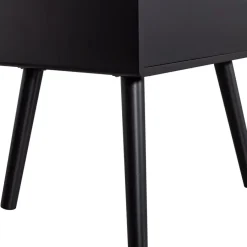 WOOOD Nachtkastje Ozzy Zwart - 36x75x30 cm