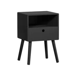 WOOOD Nachtkastje Ozzy Zwart - 36x53x30 cm