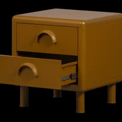 WOOOD Nachtkastje Rune Honinggeel - 42x45x42 cm