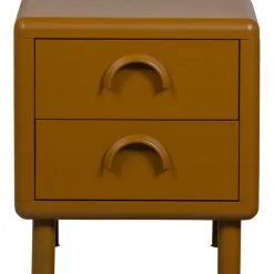 WOOOD Nachtkastje Rune Honinggeel - 42x45x42 cm