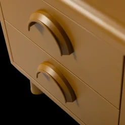 WOOOD Nachtkastje Rune Honinggeel - 42x45x42 cm