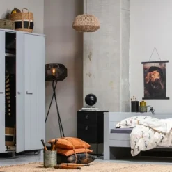 WOOOD Nachtkastje Zola Zwart - 40x74x35 cm