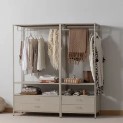 WOOOD Open Kledingkast Ferris Zand - 100x185x54 cm