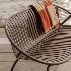 WOOOD Plaid Zena Roestbruin / Beige 130x170 cm