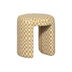 WOOOD Poef Charlie Oker - Ø 45 cm