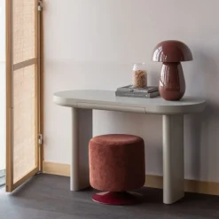 WOOOD Poef Islen Bordeauxrood - Ø 39 cm