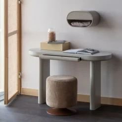 WOOOD Poef Islen Bruin - Ø 39 cm