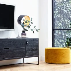 WOOOD Poef Sara Oker - Ø 60 cm