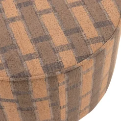 WOOOD Poef Sarli Bruin / Roze - Ø 60 cm