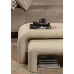 WOOOD Salontafel Stani Naturel - set 2 stuks