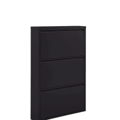 WOOOD Schoenenkast Sabine Zwart - 66x103x16 cm