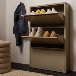 WOOOD Schoenenkast Sabine Zand - 66x103x16 cm