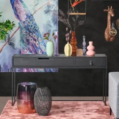 WOOOD Sidetable Silas Zwart - 140x74x40 cm