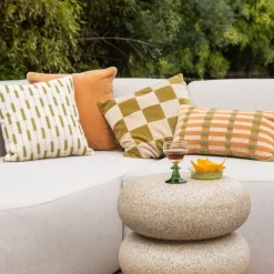 WOOOD Sierkussen Vola Groen / Terra - set 4 stuks