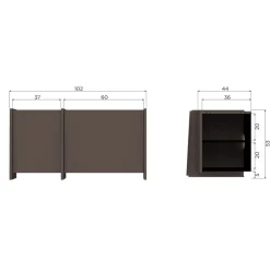 WOOOD TV-meubel Brock Middenbruin - 102x53x44 cm