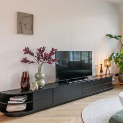 WOOOD TV-meubel Finca Zwart - 75x40x40 cm