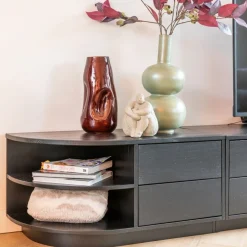 WOOOD TV-meubel Finca Zwart - 78x40x40 cm