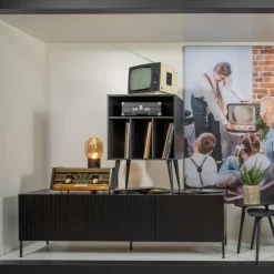 WOOOD TV-meubel James Zwart - 60x83x44 cm