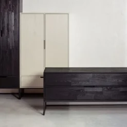 WOOOD TV-meubel Silas Zwart - 180x61x44 cm