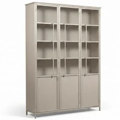 WOOOD Vitrinekast Exhibit XL Zand - 142x200x44 cm