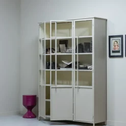 WOOOD Vitrinekast Exhibit XL Zand - 142x200x44 cm