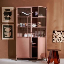 WOOOD Vitrinekast Exhibit Tan - 99x170x44 cm