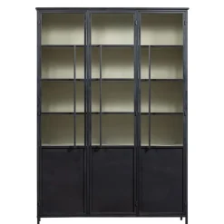 WOOOD Vitrinekast Exhibit XL Zwart - 142x200x44 cm