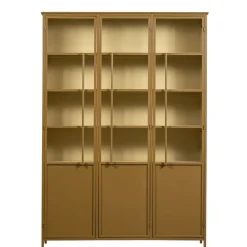 WOOOD Vitrinekast Exhibit XL Honinggeel - 142x200x44 cm