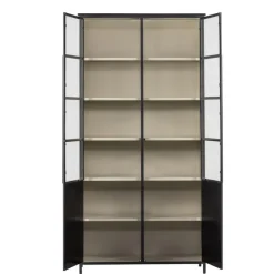 WOOOD Vitrinekast Exhibit XL Zwart - 99x200x44 cm