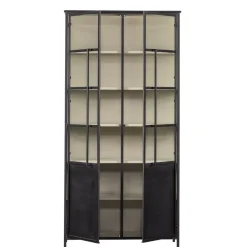 WOOOD Vitrinekast Exhibit XL Zwart - 99x200x44 cm