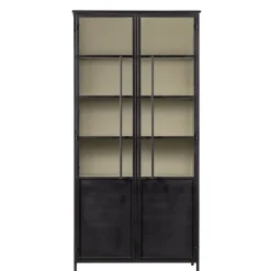 WOOOD Vitrinekast Exhibit XL Zwart - 99x200x44 cm