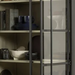 WOOOD Vitrinekast Exhibit XL Zwart - 99x200x44 cm