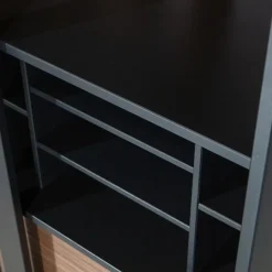 WOOOD Vitrinekast James Zwart - 125x200x47 cm